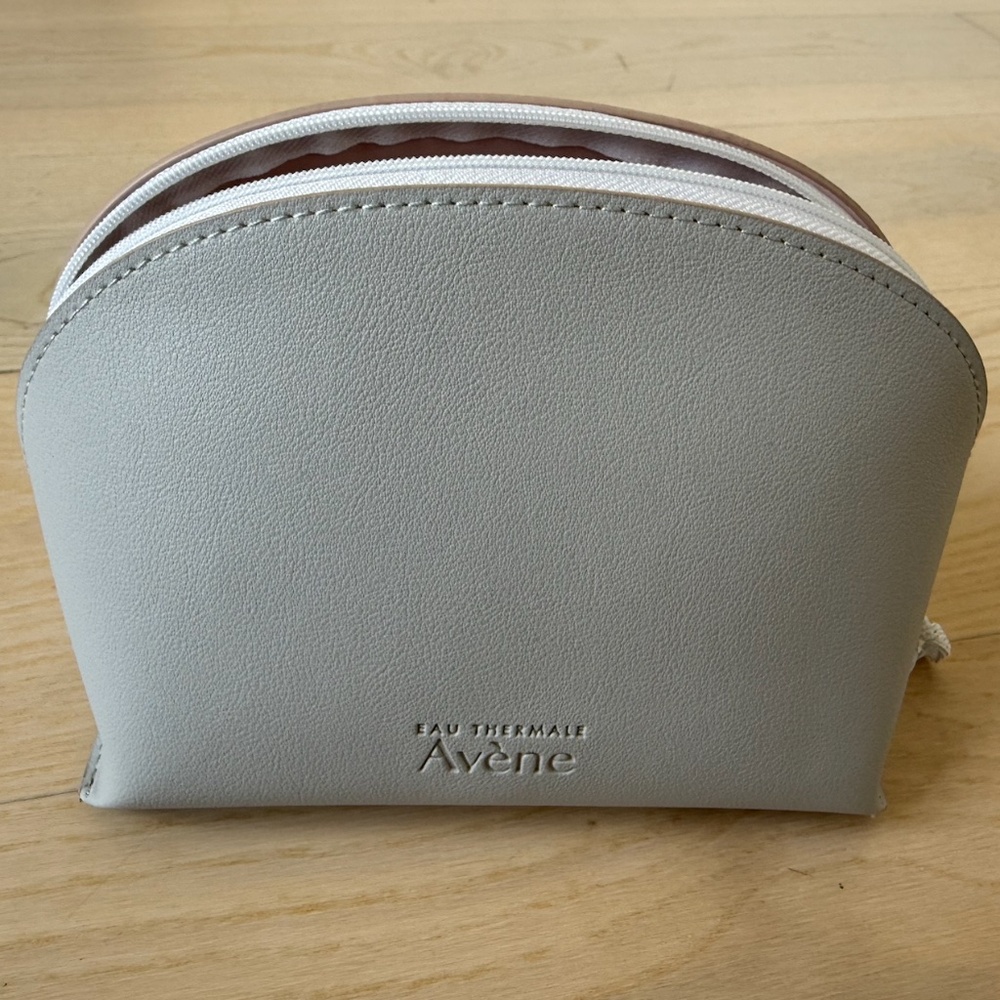 NEW Avene Cosmetic bag - off-white pink